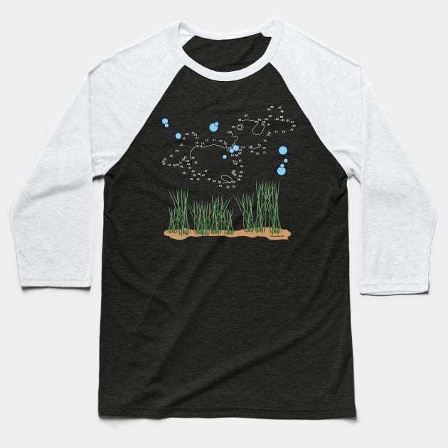 Fish Pond Connect The Dots Baseball T-Shirt by Barthol Graphics